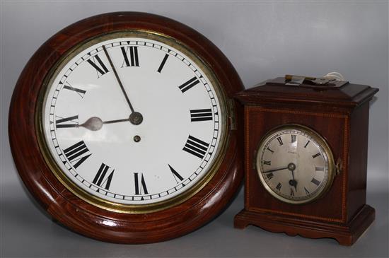 An Astral mantel clock and a wall clock